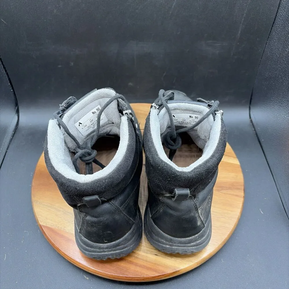 Anodyne No 90 Mens Size 9.5 Boots Black Leather Dual Zip Diabetic Shoes M090-11